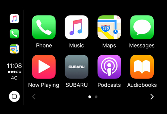 Apple CarPlay<sup>*3</sup> a Android Auto<sup>*4</sup>